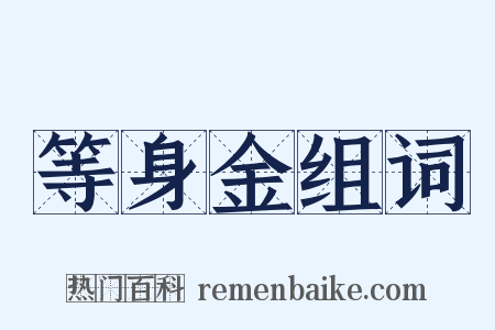 等身金组词是什么意思的图片